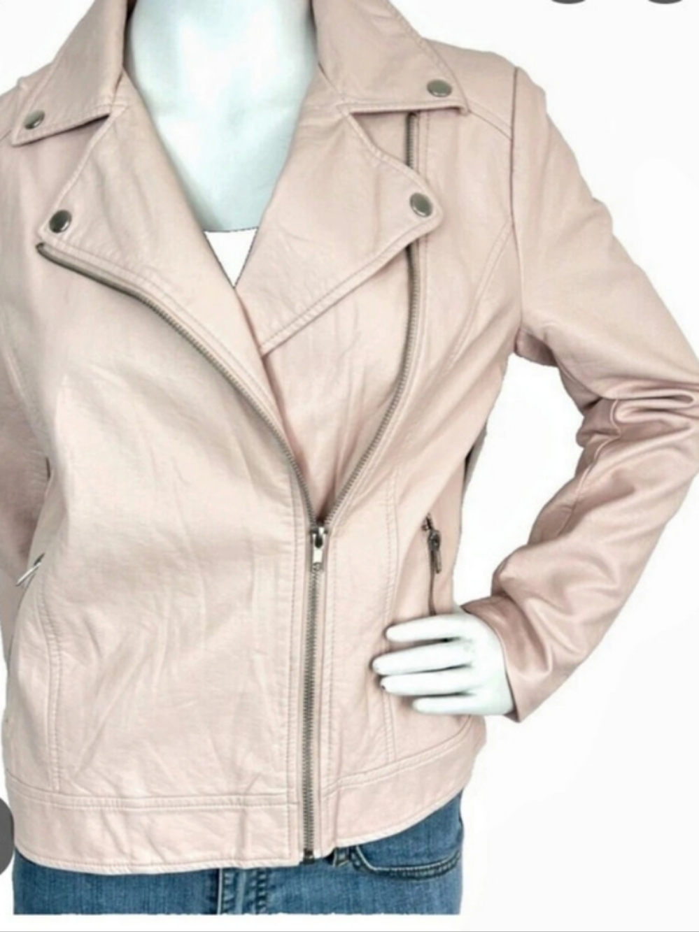 Women's Moto Jacket in Pink Like New